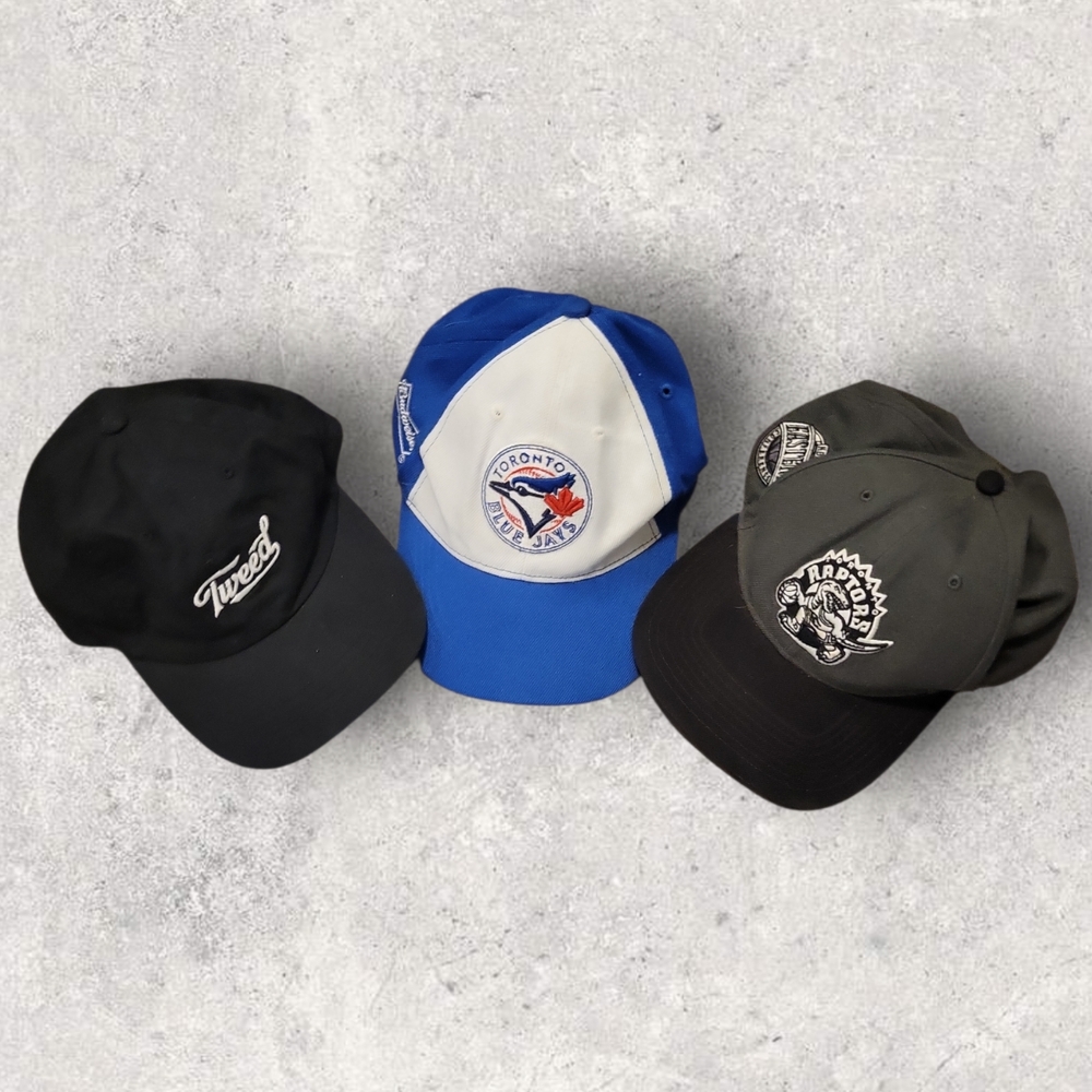 Lot of 3 well-worn Caps